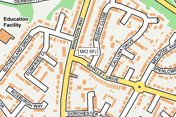 MK3 6PJ map - OS OpenMap – Local (Ordnance Survey)