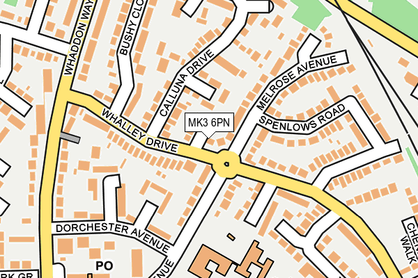 MK3 6PN map - OS OpenMap – Local (Ordnance Survey)