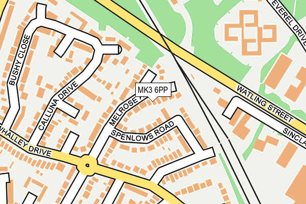 MK3 6PP map - OS OpenMap – Local (Ordnance Survey)