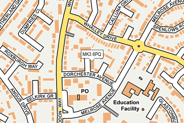MK3 6PQ map - OS OpenMap – Local (Ordnance Survey)
