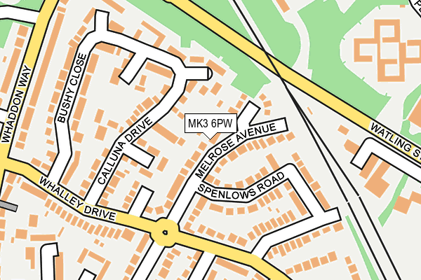 MK3 6PW map - OS OpenMap – Local (Ordnance Survey)