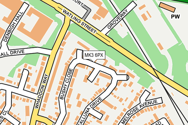 MK3 6PX map - OS OpenMap – Local (Ordnance Survey)