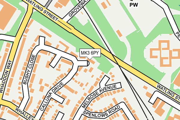 MK3 6PY map - OS OpenMap – Local (Ordnance Survey)