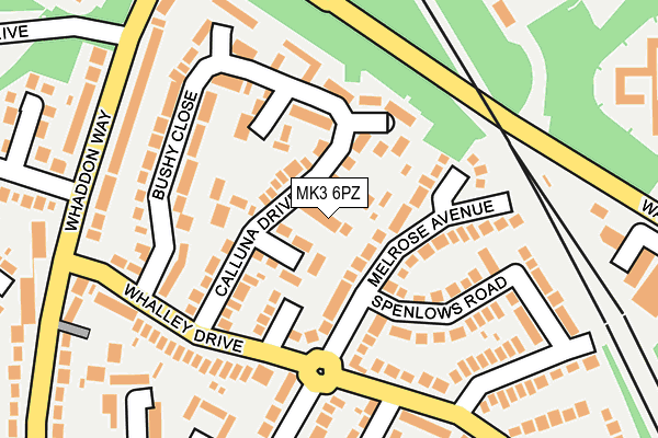 MK3 6PZ map - OS OpenMap – Local (Ordnance Survey)