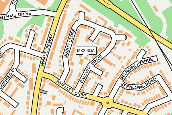 MK3 6QA map - OS OpenMap – Local (Ordnance Survey)