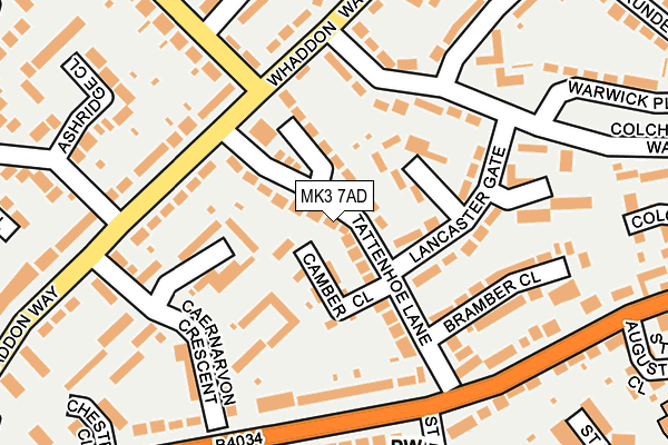 MK3 7AD map - OS OpenMap – Local (Ordnance Survey)