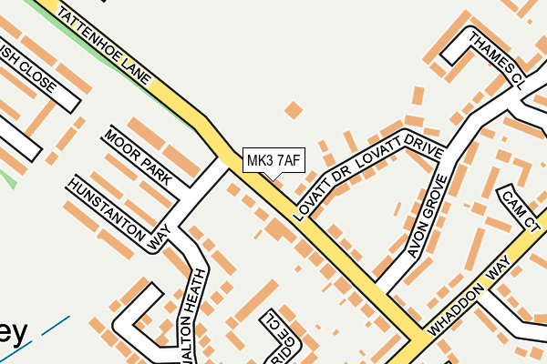 MK3 7AF map - OS OpenMap – Local (Ordnance Survey)