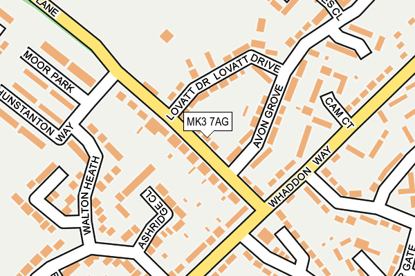 MK3 7AG map - OS OpenMap – Local (Ordnance Survey)