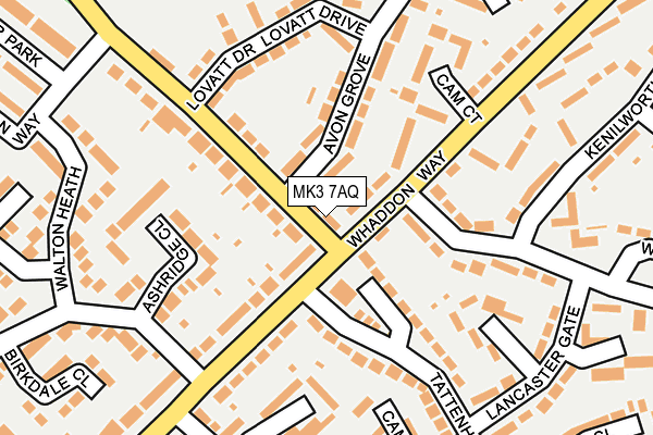 MK3 7AQ map - OS OpenMap – Local (Ordnance Survey)
