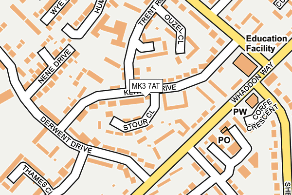 MK3 7AT map - OS OpenMap – Local (Ordnance Survey)