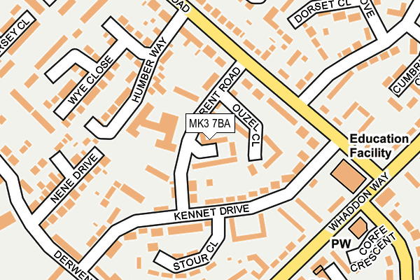 MK3 7BA map - OS OpenMap – Local (Ordnance Survey)