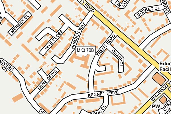 MK3 7BB map - OS OpenMap – Local (Ordnance Survey)