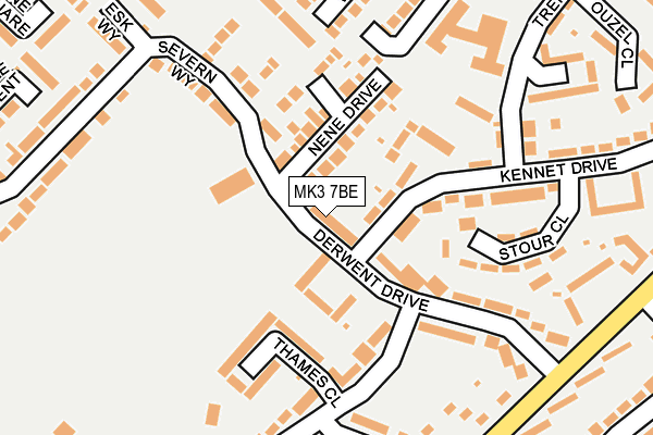 MK3 7BE map - OS OpenMap – Local (Ordnance Survey)