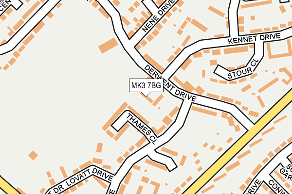 MK3 7BG map - OS OpenMap – Local (Ordnance Survey)