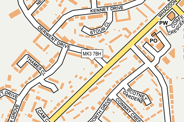MK3 7BH map - OS OpenMap – Local (Ordnance Survey)