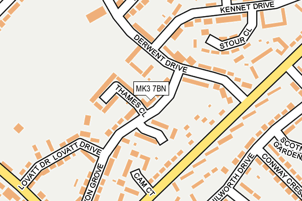 MK3 7BN map - OS OpenMap – Local (Ordnance Survey)