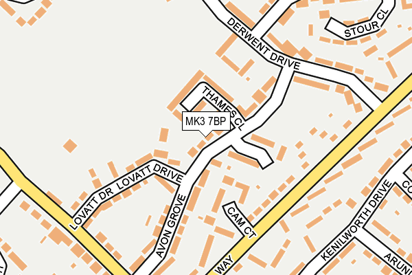 MK3 7BP map - OS OpenMap – Local (Ordnance Survey)