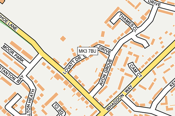 MK3 7BU map - OS OpenMap – Local (Ordnance Survey)