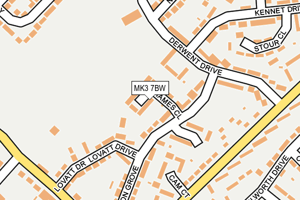 MK3 7BW map - OS OpenMap – Local (Ordnance Survey)