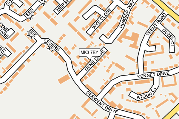 MK3 7BY map - OS OpenMap – Local (Ordnance Survey)