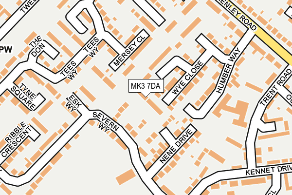 MK3 7DA map - OS OpenMap – Local (Ordnance Survey)