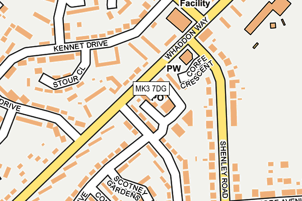MK3 7DG map - OS OpenMap – Local (Ordnance Survey)