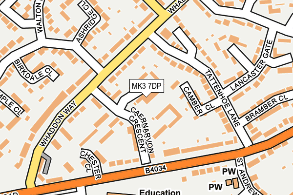 MK3 7DP map - OS OpenMap – Local (Ordnance Survey)