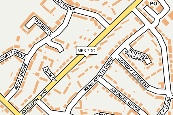 MK3 7DQ map - OS OpenMap – Local (Ordnance Survey)