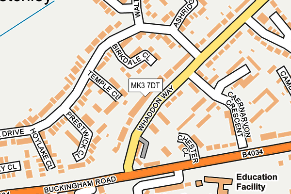 MK3 7DT map - OS OpenMap – Local (Ordnance Survey)