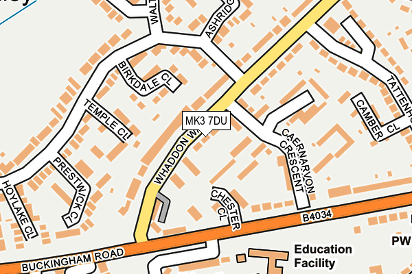 MK3 7DU map - OS OpenMap – Local (Ordnance Survey)