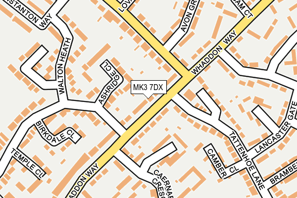 MK3 7DX map - OS OpenMap – Local (Ordnance Survey)