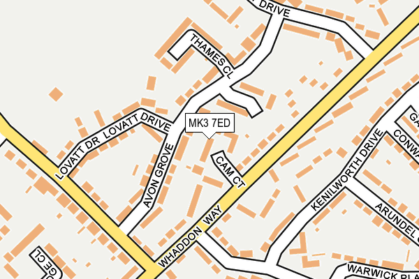 MK3 7ED map - OS OpenMap – Local (Ordnance Survey)