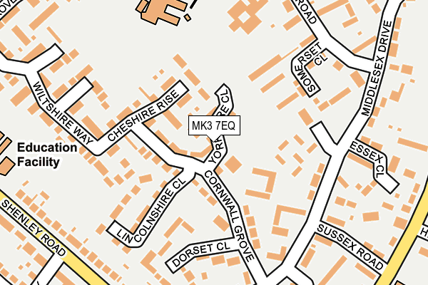 MK3 7EQ map - OS OpenMap – Local (Ordnance Survey)