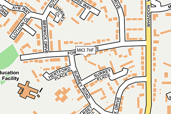 MK3 7HF map - OS OpenMap – Local (Ordnance Survey)