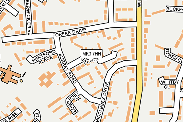 MK3 7HH map - OS OpenMap – Local (Ordnance Survey)