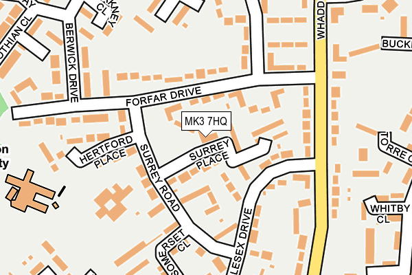 MK3 7HQ map - OS OpenMap – Local (Ordnance Survey)