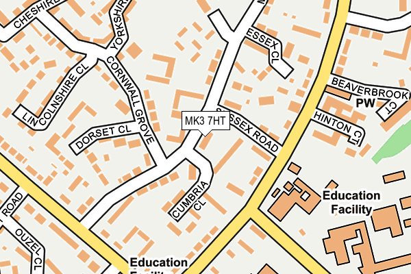 MK3 7HT map - OS OpenMap – Local (Ordnance Survey)