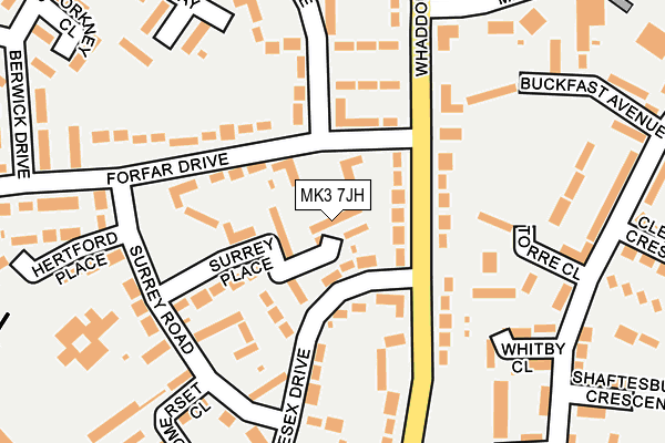 MK3 7JH map - OS OpenMap – Local (Ordnance Survey)