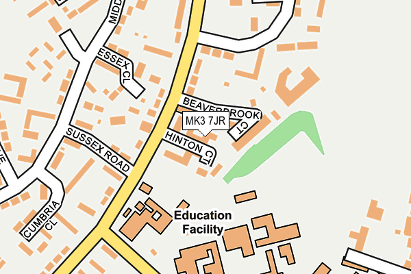 MK3 7JR map - OS OpenMap – Local (Ordnance Survey)