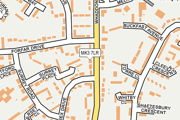 MK3 7LR map - OS OpenMap – Local (Ordnance Survey)