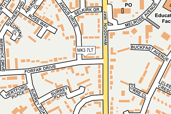 MK3 7LT map - OS OpenMap – Local (Ordnance Survey)