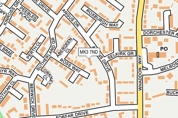 MK3 7ND map - OS OpenMap – Local (Ordnance Survey)