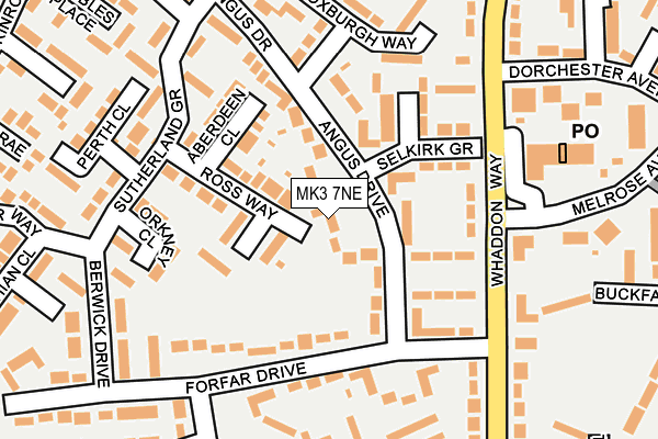 MK3 7NE map - OS OpenMap – Local (Ordnance Survey)