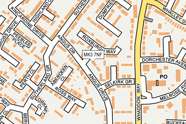 MK3 7NF map - OS OpenMap – Local (Ordnance Survey)