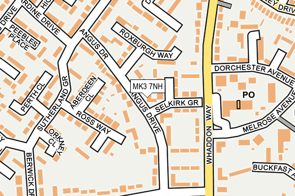 MK3 7NH map - OS OpenMap – Local (Ordnance Survey)