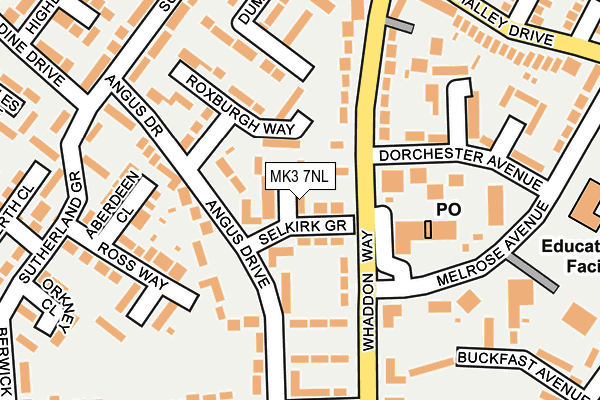 MK3 7NL map - OS OpenMap – Local (Ordnance Survey)