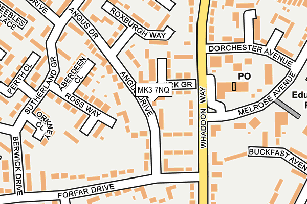 MK3 7NQ map - OS OpenMap – Local (Ordnance Survey)