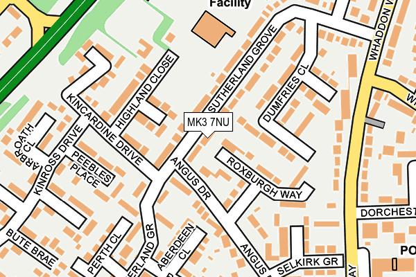 MK3 7NU map - OS OpenMap – Local (Ordnance Survey)