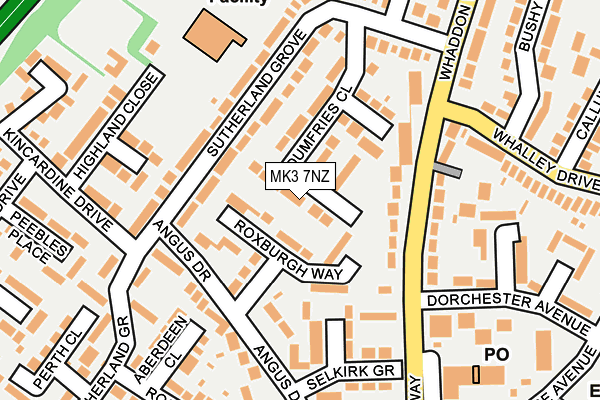 MK3 7NZ map - OS OpenMap – Local (Ordnance Survey)