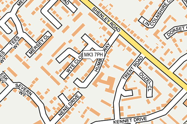 MK3 7PH map - OS OpenMap – Local (Ordnance Survey)